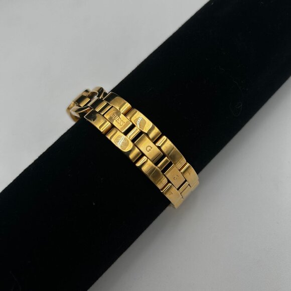 Guess Gold G Link Bracelet Watch With Crystal G-Shaped Case & Adjustable Links - Picture 7 of 7